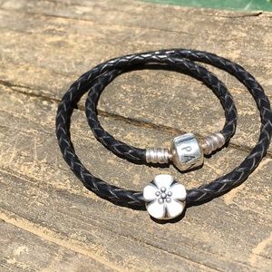 Pandora Jewelry - Pandora double wrap bracelet & flower bead 🎁 Pandora Jewelry - Pandora double wrap bracelet & flower bead 🎁